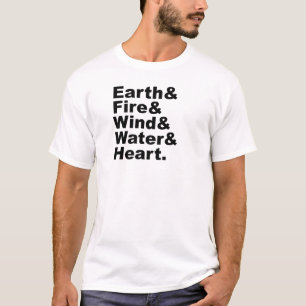 T-shirt Cinco elementos  Terra Incêndio Água Eólica e C