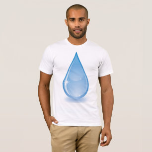 T-shirt cintilando dos homens da gota da água