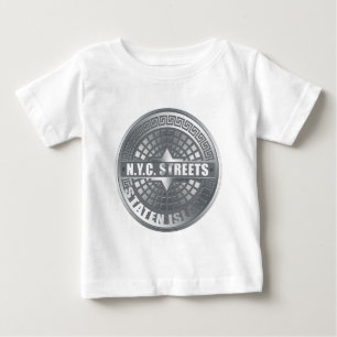 T-shirt Cinza da ilha de Staten Manhole