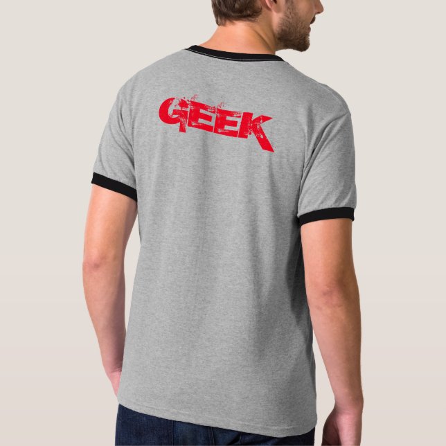 T-shirt Cinza do clube do geek (Verso)