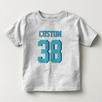 Cinza e Turquoise Toddler | Design de Sports Jerse