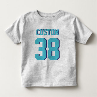 T-shirt Cinza e Turquoise Toddler | Design de Sports Jerse