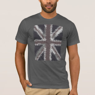 T-shirt Cinza Sindicato Incomodado da bandeira Britânica
