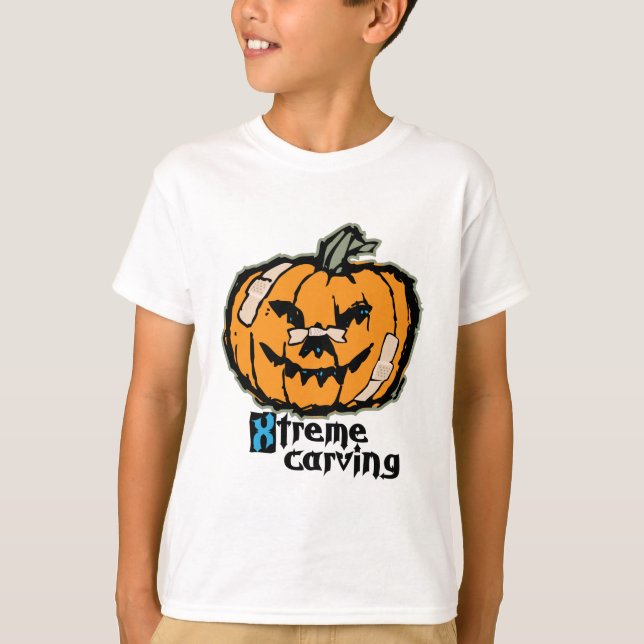 T-shirt Cinzeladura da abóbora de Xtreme (Frente)