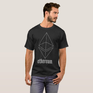 T-shirt cinzento de Cryptocurrency do espaço de