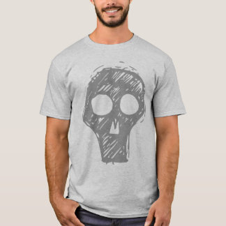 T-shirt cinzento do cinza do crânio