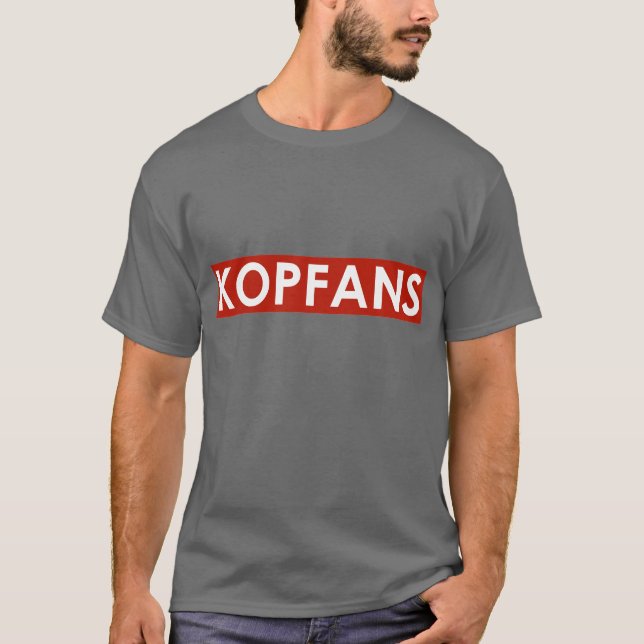 T-shirt cinzento escuro de Kopfans (Frente)