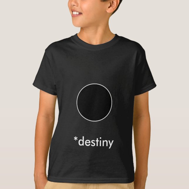 T-shirt círculo branco do cSq do preto *destiny do jGibney (Frente)