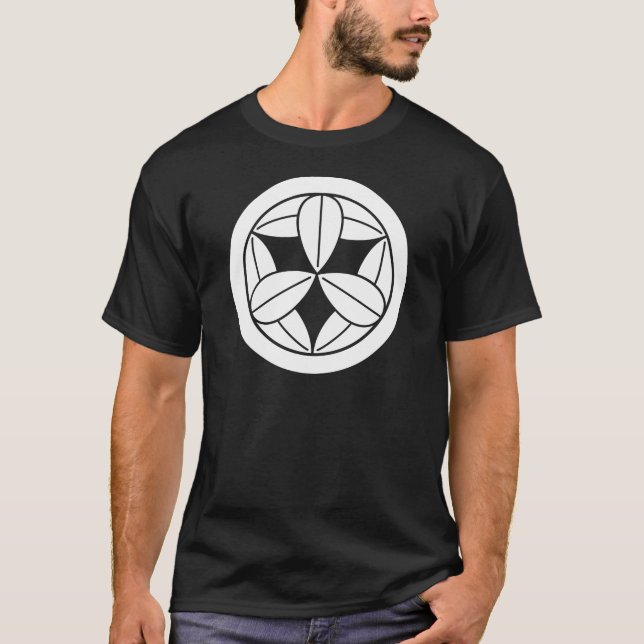 T-shirt Círculo com nove folhas de bambu (Frente)