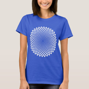 T-shirt Círculo de intervalo mínimo 02 - branco na