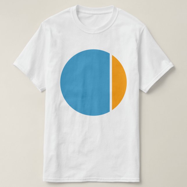 T-shirt círculos de esmagamento de cores (Frente do Design)