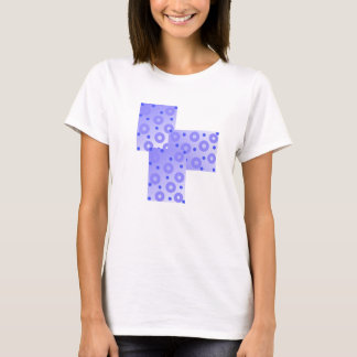 T-shirt Círculos e Pontos de Padrão Azul
