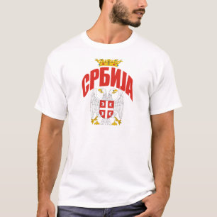 T-shirt Cirílico de Serbia