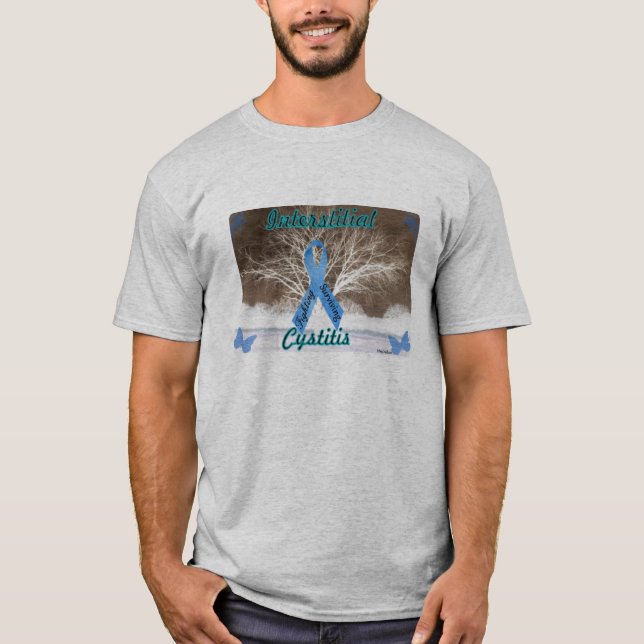 T-shirt Cistite intersticial - lutando, sobrevivendo (Frente)
