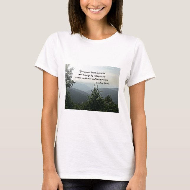 T-shirt Citação de Abraham LIncoln: Você não pode construi (Frente)