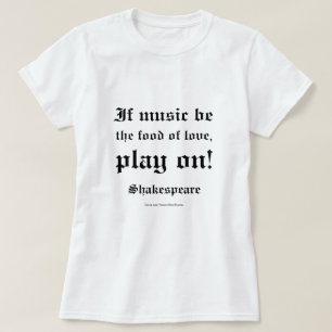 T-shirt Citação de Amor de William Shakespeare L3