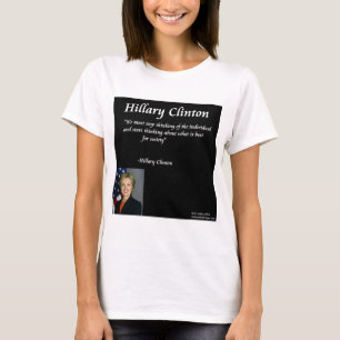 T-shirt Citação de Hillary Clinton sobre "Indivíduos"