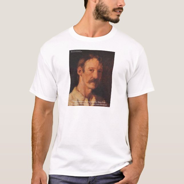 T-shirt Citação de Robert Lewis Stevenson (Frente)