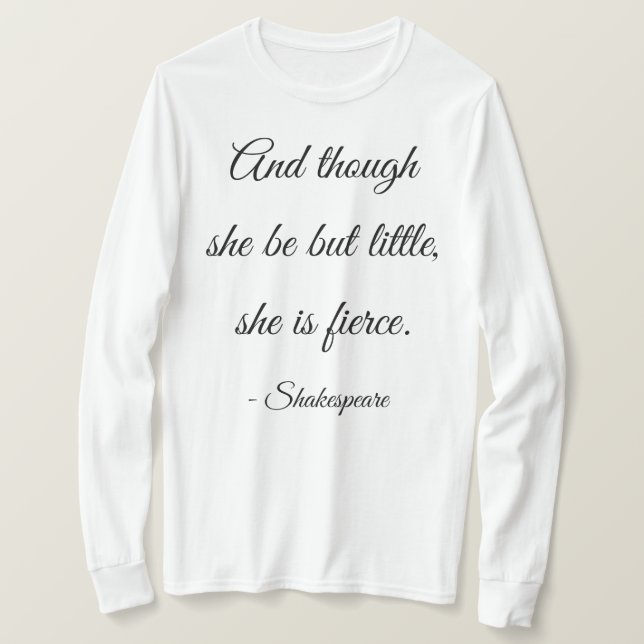 T-shirt Citação de Shakespeare Encantada (Frente do Design)