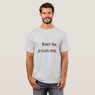 T-shirt Citação do amor em francês