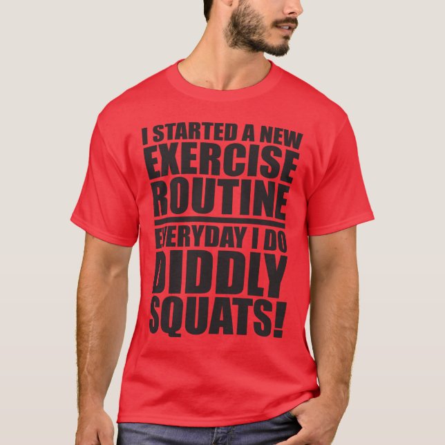 T-shirt Citação Engraçada De Gym - Esquadras Didritas (Frente)