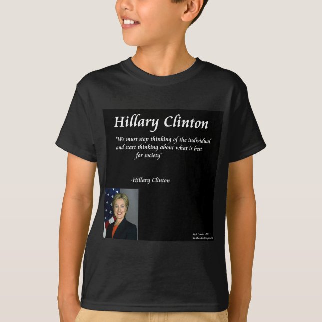 T-shirt Citação "Indivíduos" de Hillary Clinton (Frente)