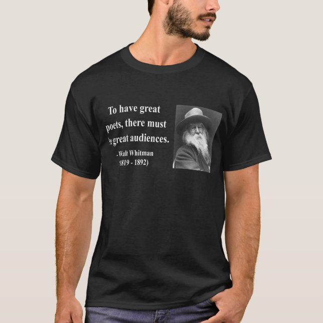 T-shirt Citações 12b de Whitman (Frente)