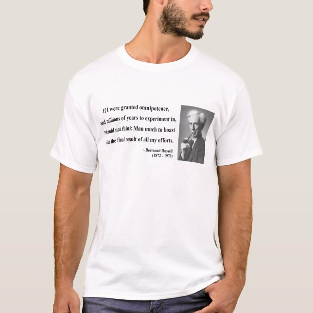T-shirt Citações 4b de Bertrand Russell (Frente)
