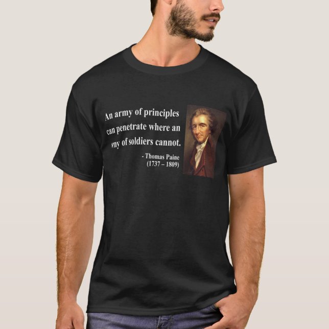 T-shirt Citações 4b de Thomas Paine (Frente)