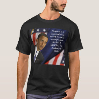 T-shirt Citações de Barack Obama na história