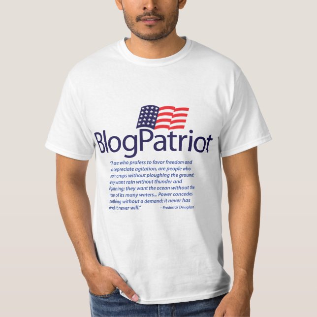 T-shirt Citações de BlogPatriot Douglass (Frente)