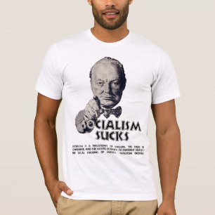 T-shirt Citações de Churchill: O socialismo suga!