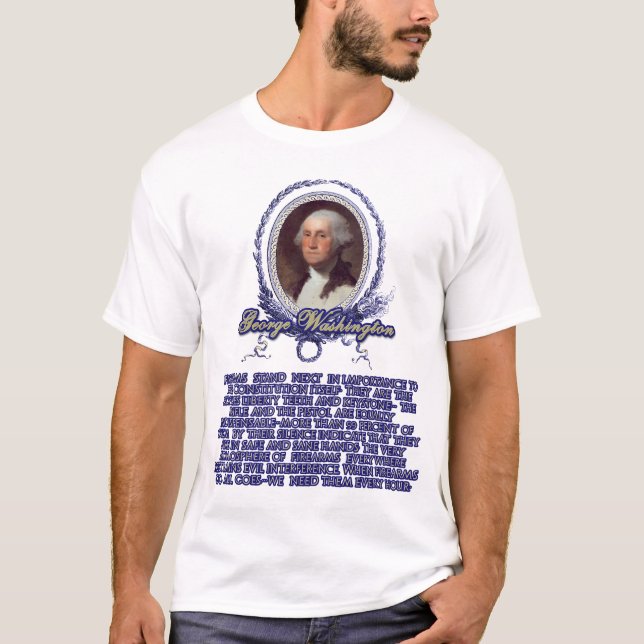 T-shirt Citações de George Washington em armas de fogo (Frente)