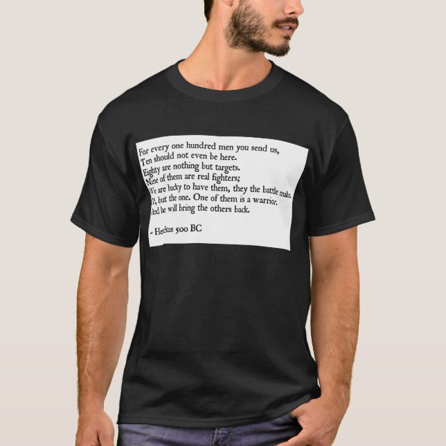 T-shirt Citações de Heraclitus (Frente)