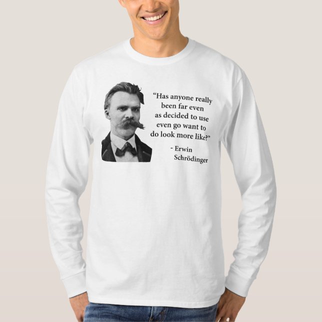 T-shirt Citações do troll de Friedrich Nietzsche (Frente)