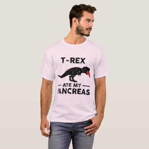 T-shirt Citações engraçadas do diabetes - T-Rex comeu