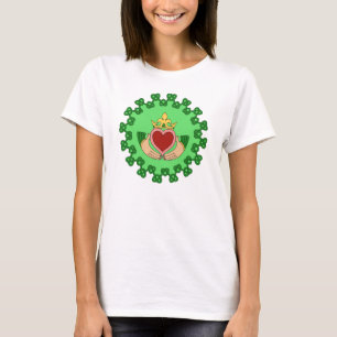 T-shirt Claddagh e Green Knotwork