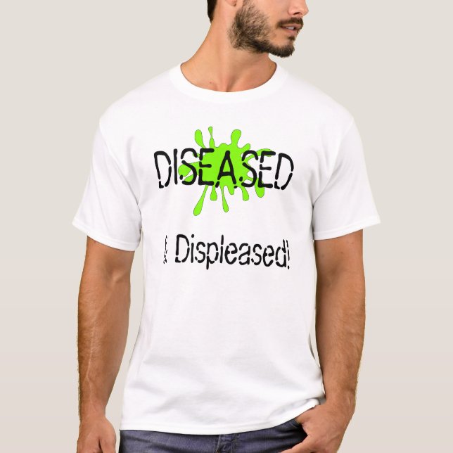 T-shirt Claire é doente e desagradada (Frente)