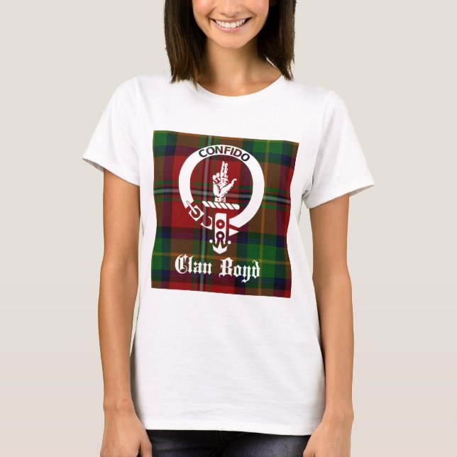 T-shirt Clan Boyd Crest Tartan (Frente)