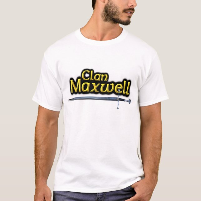 T-shirt Clan Maxwell Inspira Escocês (Frente)