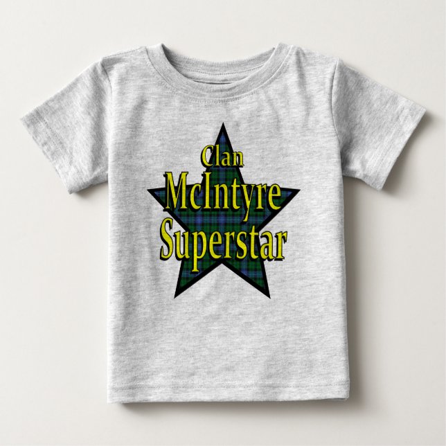 T-shirt Clan McIntyre Superstar Criança Orgânico Creeper (Frente)