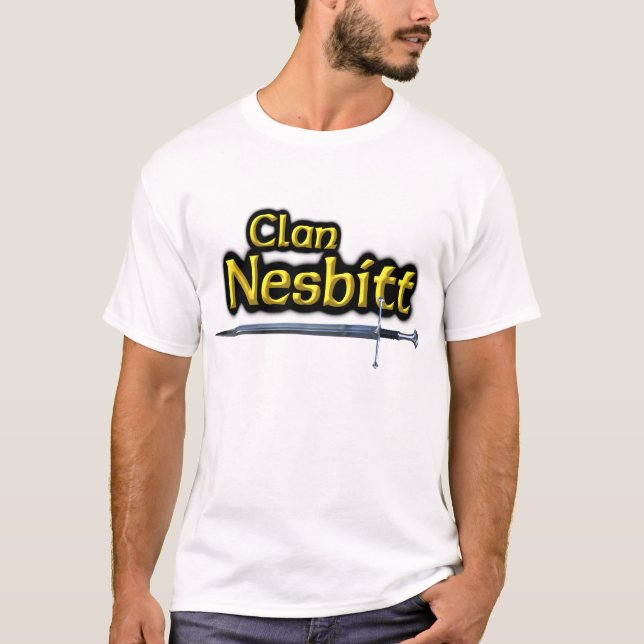 T-shirt Clan Nesbitt Inspirou Escocês (Frente)