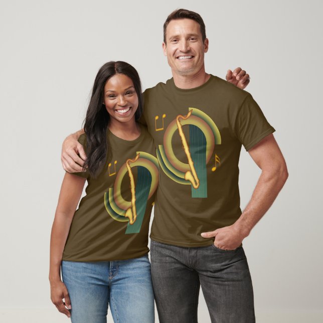 T-shirt Clarinete Baixo Deco (Unissex)