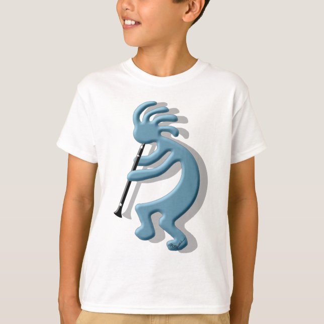 T-shirt Clarinete de Kokopelli (Frente)