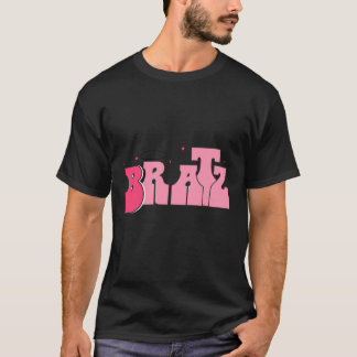 T-shirt clássica com Bratz cor-de-rosa escrita.