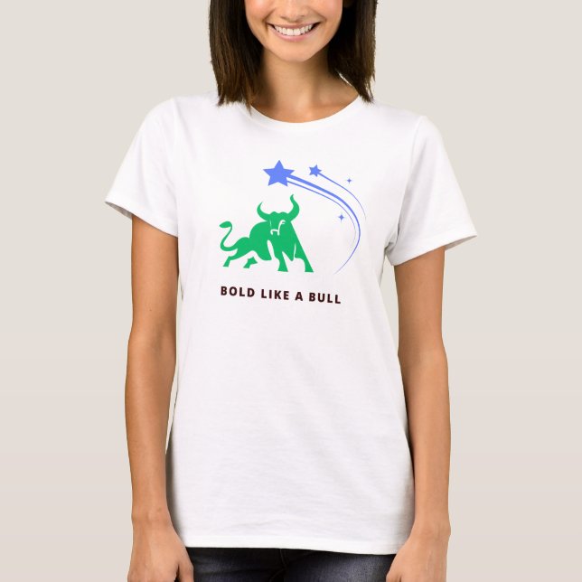 T-shirt clássica com Bull Design (Frente)