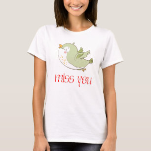 T-shirt clássica com Design de pássaro fofo