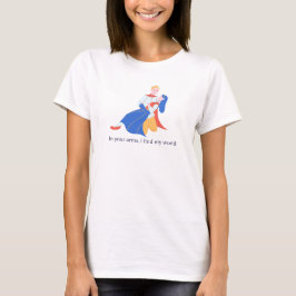 T-shirt clássica com humor romântico