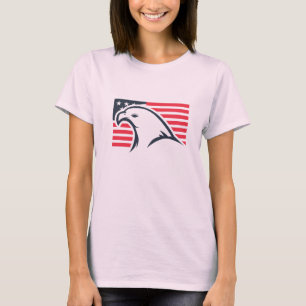 T-shirt clássica com marca de águia nos EUA