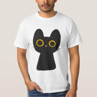 t-shirt clássica, desenho animado de gato